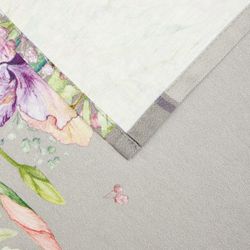 НАБОР ПОЛОТЕНЕЦ ИЗ 2 ШТ "ИРИСЫ"40Х60СМ,СЕРЫЙ,100% ХЛОПОК,ТВИЛ