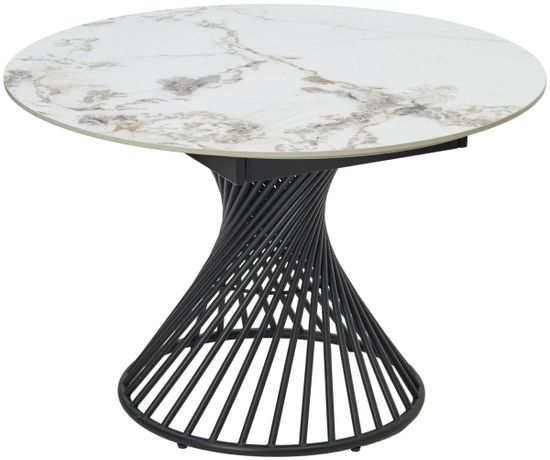 Стол BUENO 120 GLOSS GOLDEN JADE SOLID CERAMIC / BLACK