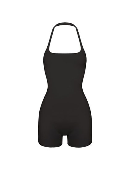 black halter overall