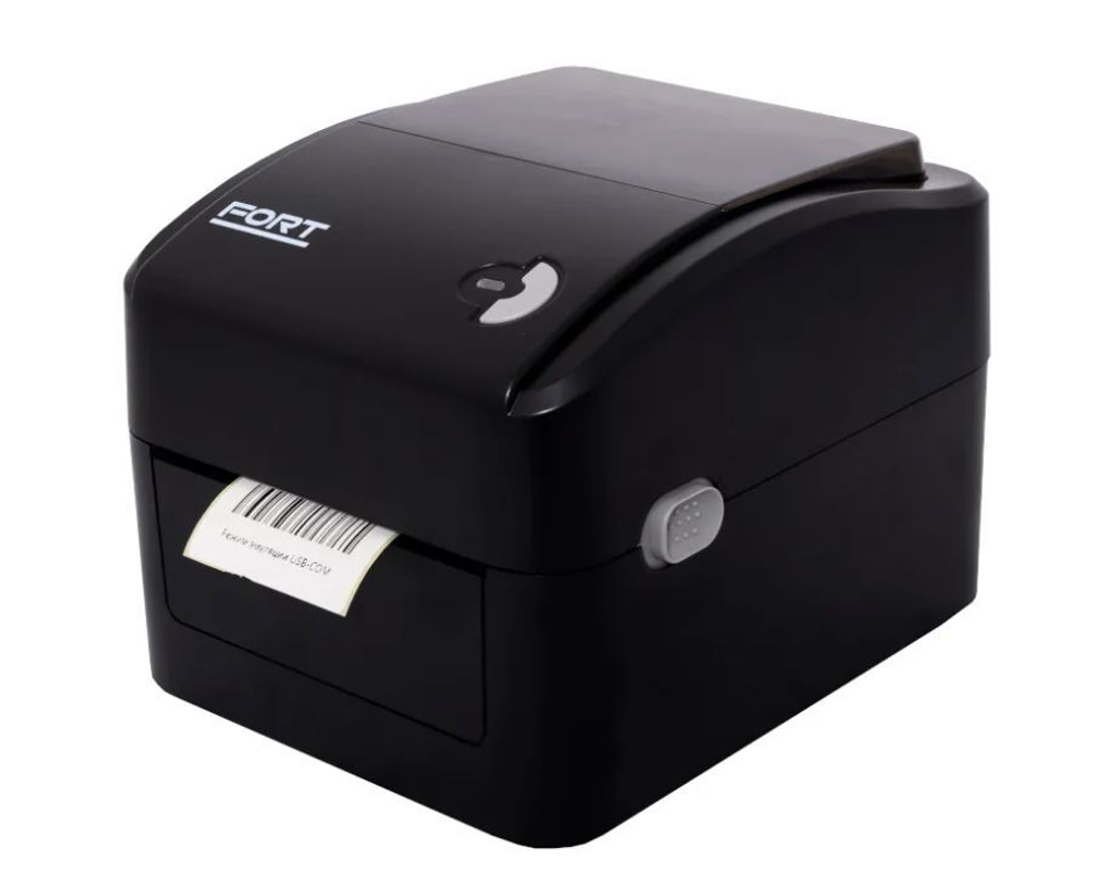 Принтер этикеток FORT FT-42DT (термо, 203dpi, USB) черный