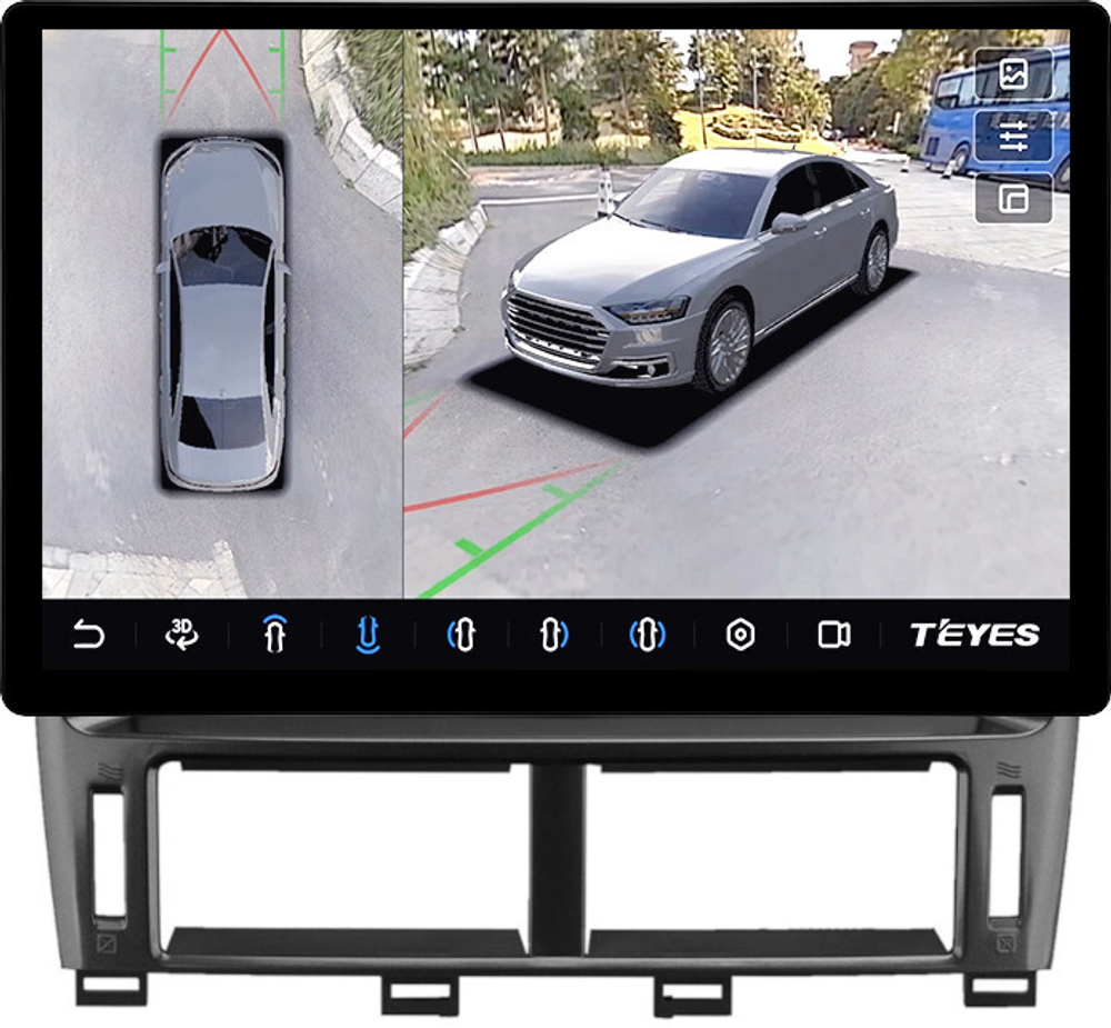 Магнитола для Lexus LS430 Toyota Celsior XF30 2000-2006 (ШГУ цветной) - Teyes CC3-2K-360 монитор 13" 2K QLED на Android 10, 6Гб+128Гб, CarPlay, 4G SIM-слот, 4 камеры в комплекте