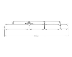 Модульный диван Генрих (Genrih), 4560 мм Двусторонний