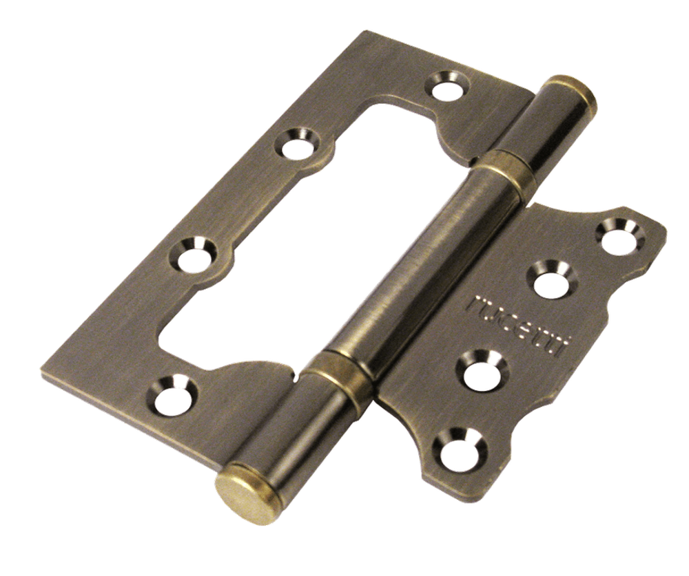 Петля дверная Rucetti без врезки RFH-100*75*2,5 AB Цвет - Античная бронза