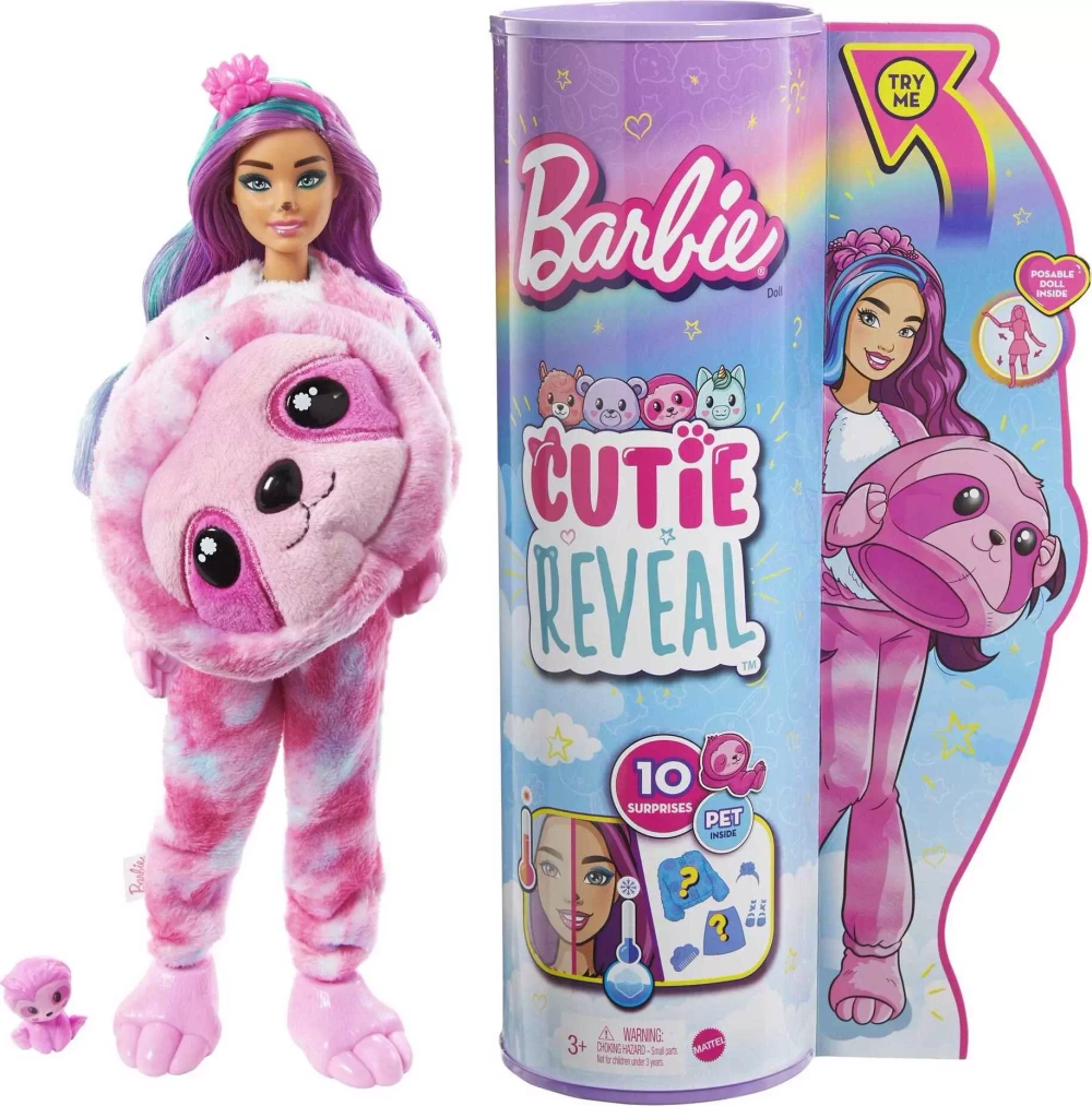 Кукла Barbie Cutie Reveal Ленивец (2022)