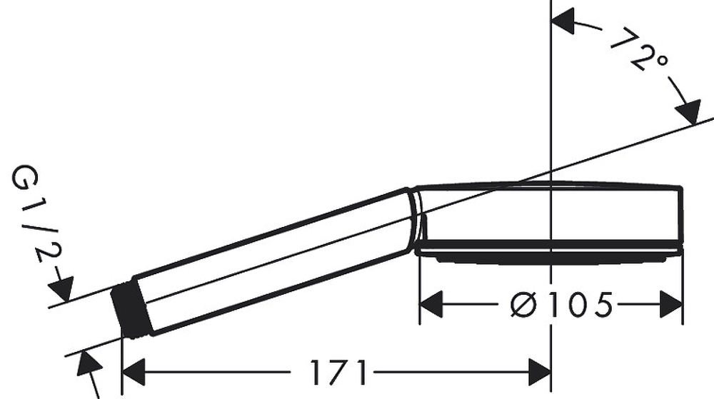 Ручной душ Hansgrohe Pulsify Select Черный матовый (24120670)