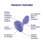 Анальная вибропробка Satisfyer Sweet Seal Connect App лиловая