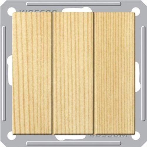 Выключатель 3-клавишный без индикации, с/у, в сборе W59 сосна Schneider Electric