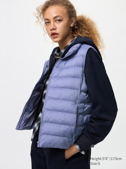 UNIQLO Жилет PUFFERTECH, фиолетовый