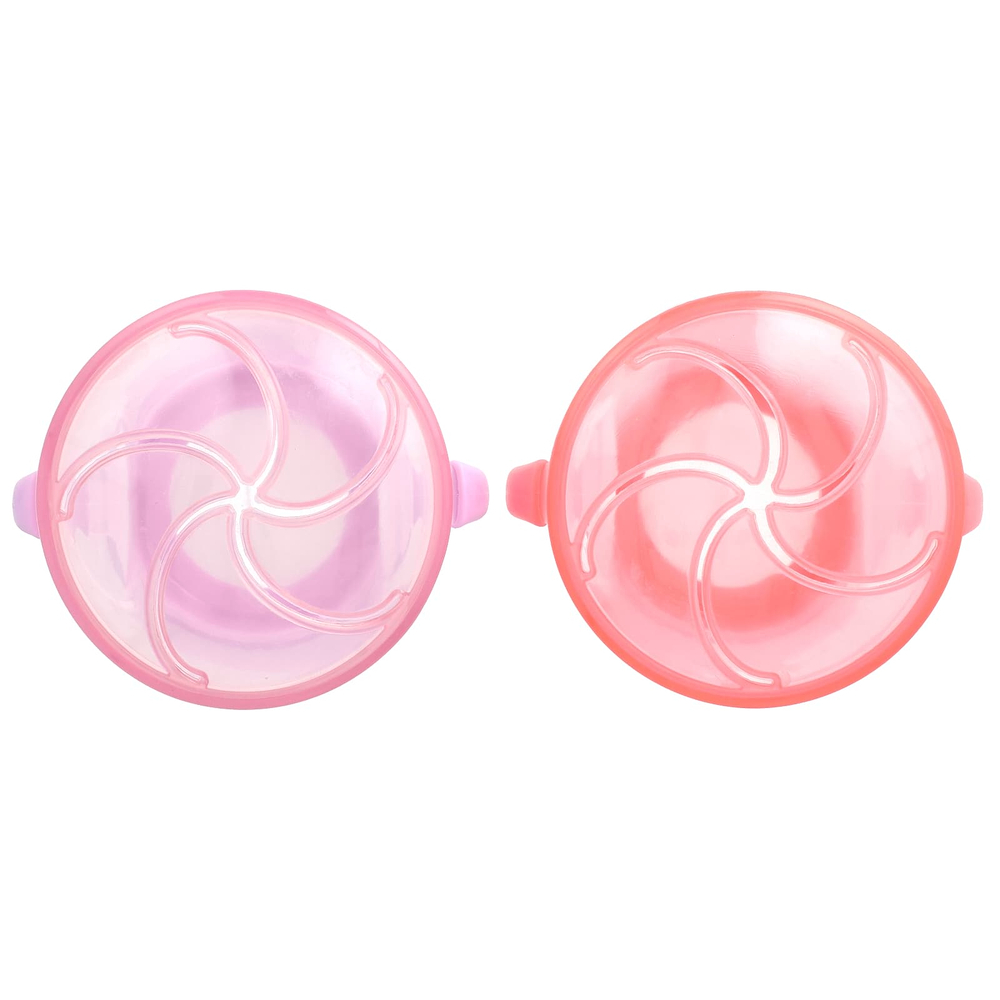 Munchkin, Snack Catcher ™, дозаторы для снеков, от 12 месяцев, светло-розовый, светло-фиолетовый, 2 шт. В упаковке