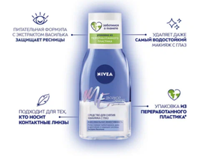 Nivea Средство для удаления макияжа с глаз Двойной эффект, 125 мл