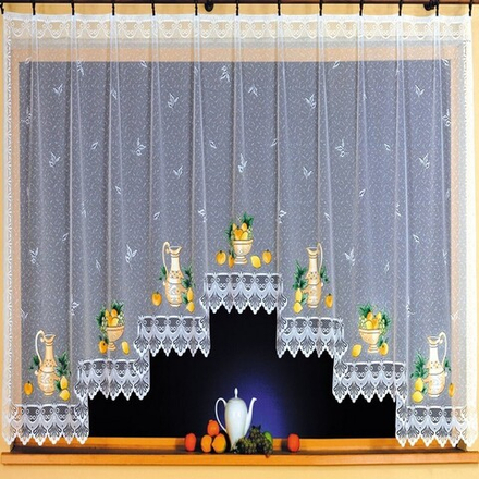 Занавеска "Ф. БАЛБИНА", цвет белый с ярким рисунком, Польша.