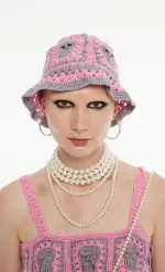 Панама Kraizy Stripes розовая