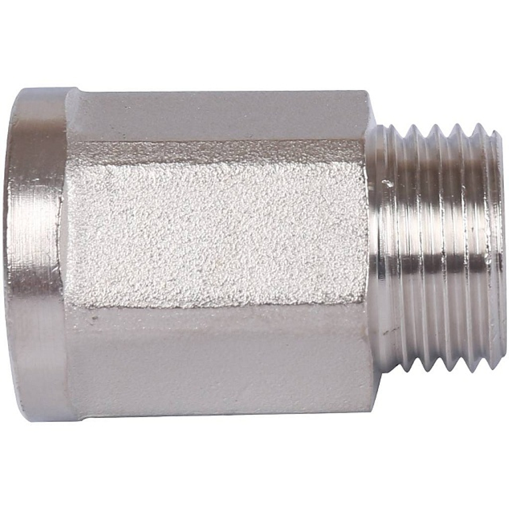 Удлинитель шестигранный STOUT SFT 0055 - 1/2" x 1/2" (НР/ВР, латунь никелированная)