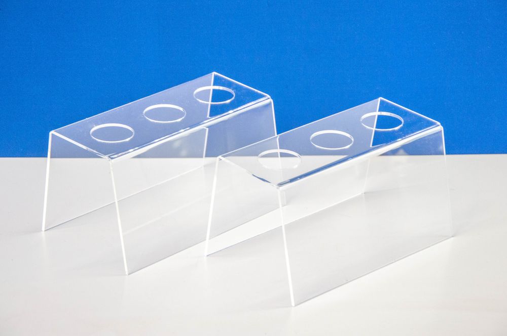 Подставка прозрачная для рожков и мороженого 3 ячейки, оргстекло