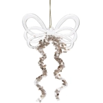 Подвеска «Сказочные блики» 8,,5*14 см, Белый/Золотой блеск