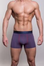 Мужские трусы-боксеры с мелкими зигзагами (Размер: XL) (Цвет: фиолетовый)