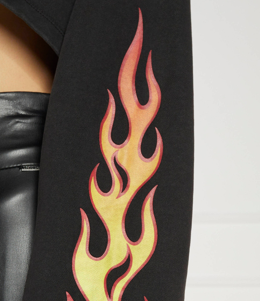 Худи VINTAGE FLAME HOODIE Tommy Jeans - черный(DW0DW16417)