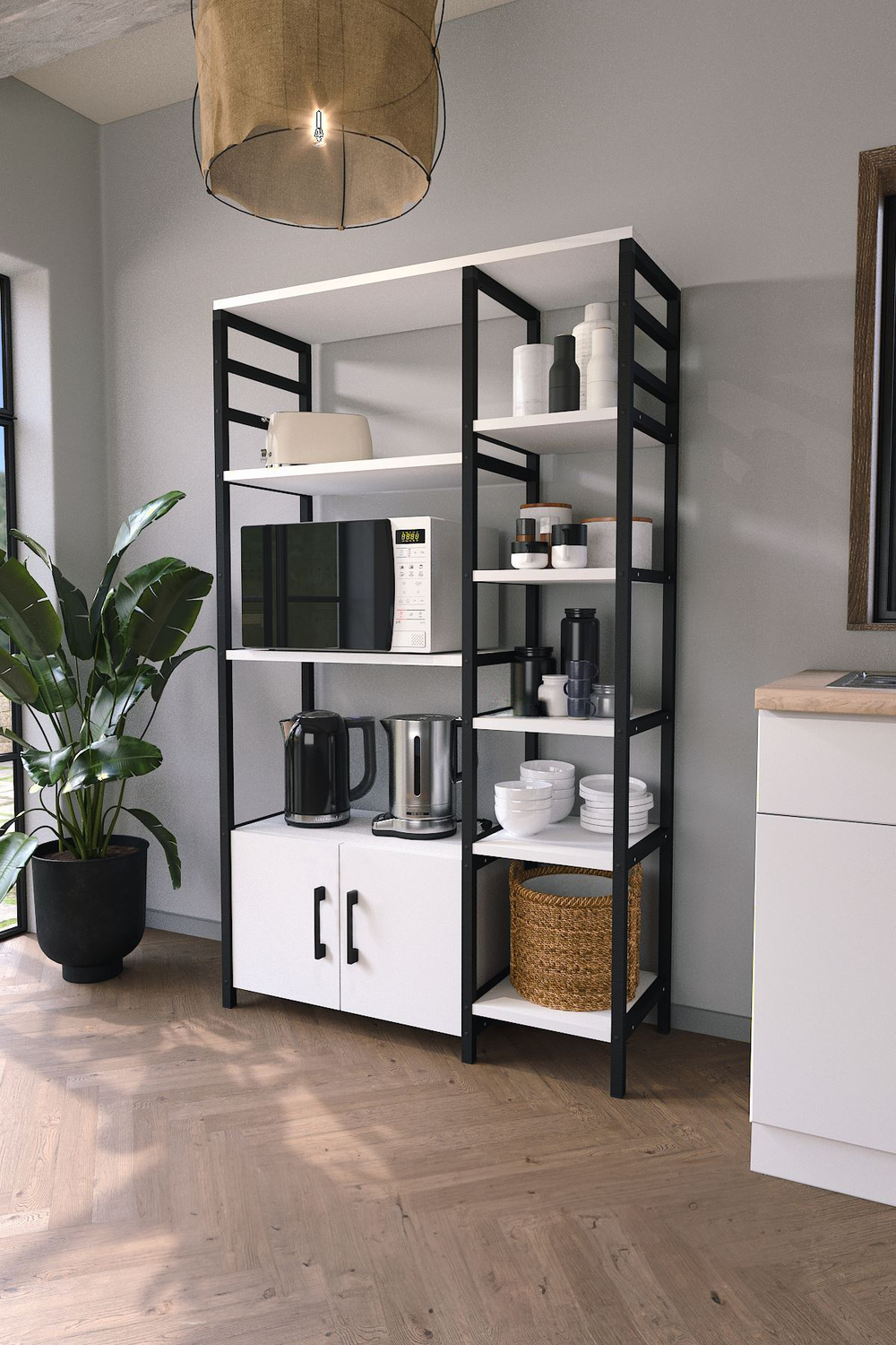 Стеллаж кухонный BRAZIL - белый