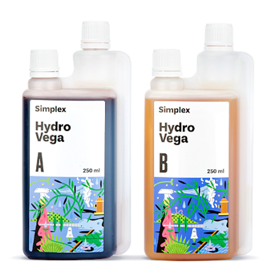 Удобрение органоминеральное для вегетации и гидропоники Simplex Hydro Vega A + B 250 мл