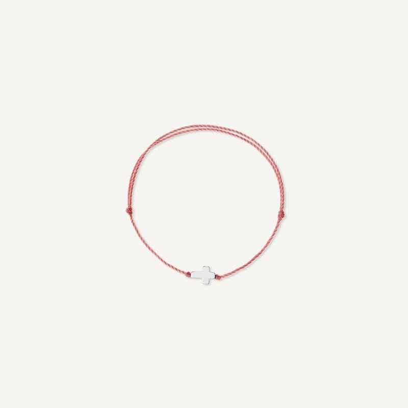 Браслет Сплетенный – Грязно-розовый