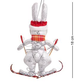 РусКукла RK-459/1 Кукла подвесная «Кролик на лыжах»