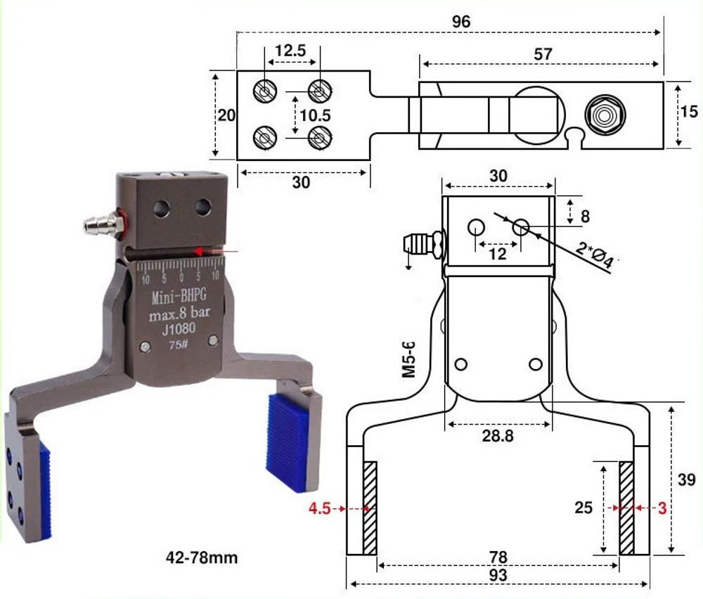 Mini-bhpg-75#[clamping range 40-76mm]