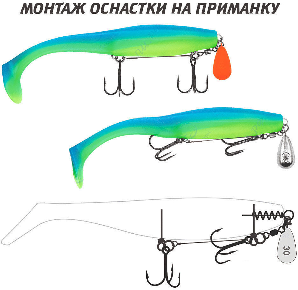 Оснастка титановый стингер со спиралью Vido Craft Spring Lock Big Size