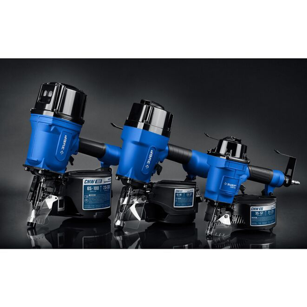 Пневматический кровельный нейлер для барабанных гвоздей ЗУБР CRN (22-45 мм), Профессионал (31920)