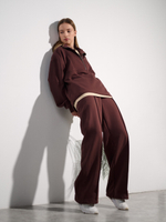 Костюм женский трикотажный "Волна" коричневый