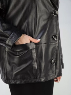 Кожаная куртка демисезонная оверсайз пиджак
