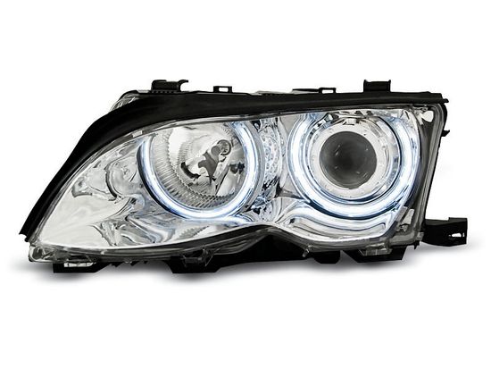 Передние фары Bmw  3 E46 angel eyes ccfl chrome