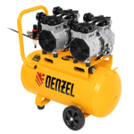 Компрессор безмасляный, малошумный DLS 2200/50, 2200 Вт, 2x1100, 50 л, 380 л/мин Denzel