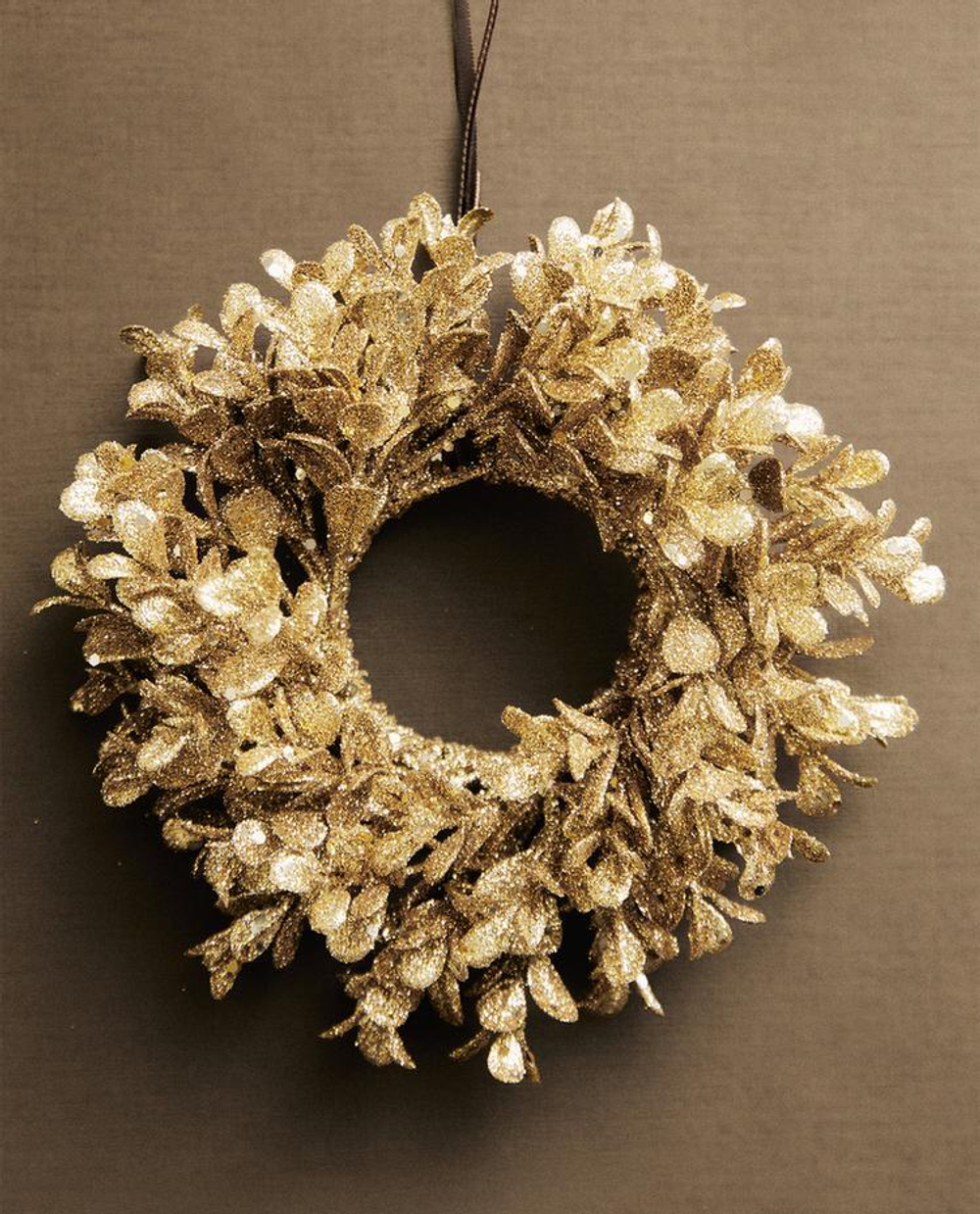 ZARA HOME БЛЕСТЯЩЕЕ НОВОГОДНЕЕ УКРАШЕНИЕ «ВЕНОК», ЗОЛОТИСТЫЙ