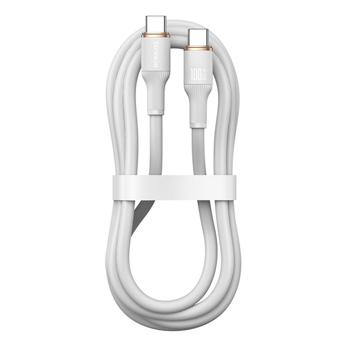 Кабель Romoss CB3224, Type-C - Type-C, 1.2м, 100ВТ, 5A, Синий (для iphone 15 быстрая зарядка)