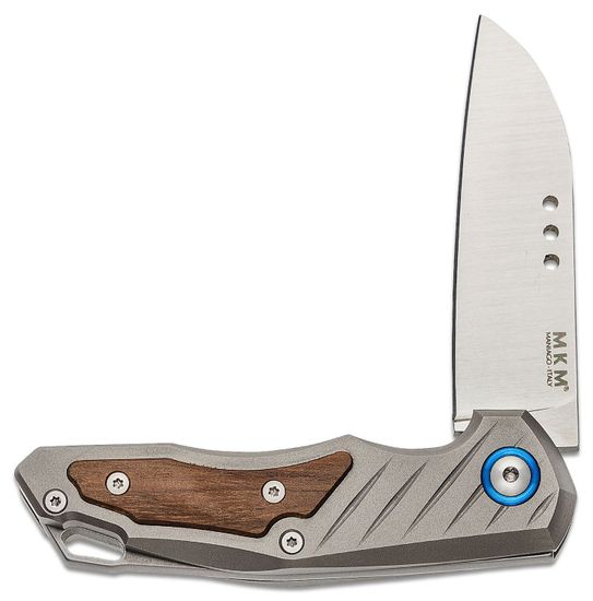 Складной нож MKM "ROOT" MKM/RT ST c клинком из стали Böhler M390 Microclean®, рукоять титан / дерево (Santos)