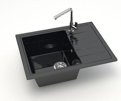 Кухонная мойка BERGG lab Z150 575х470 мм Черный
