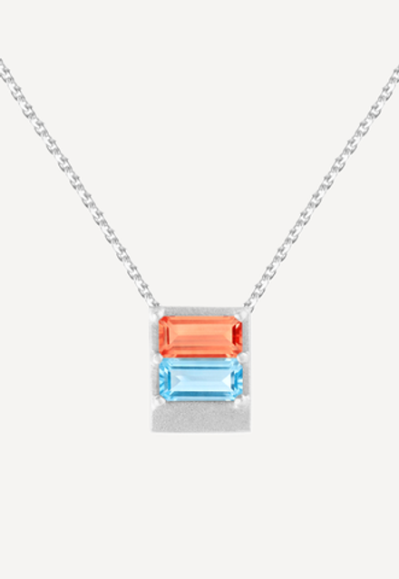 Колье из серебра "Закат на море"