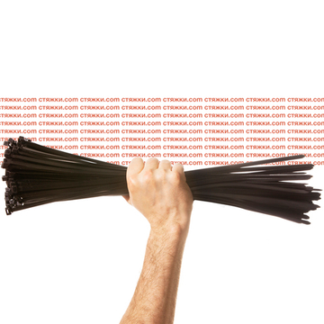 Стяжка - хомут кабельная нейлоновая КСС 8х500 черные — 100 шт/уп