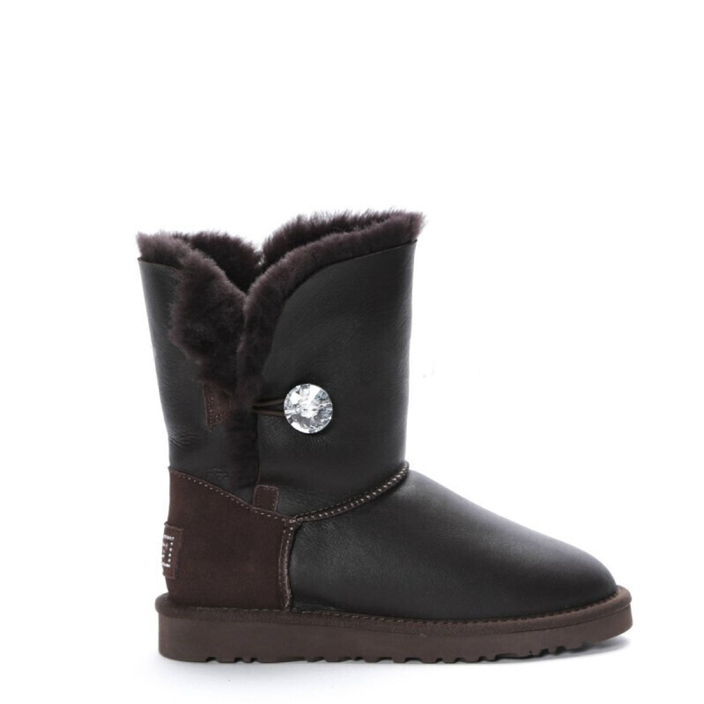 Угги Bailey Button Bling Metallic Chocolate