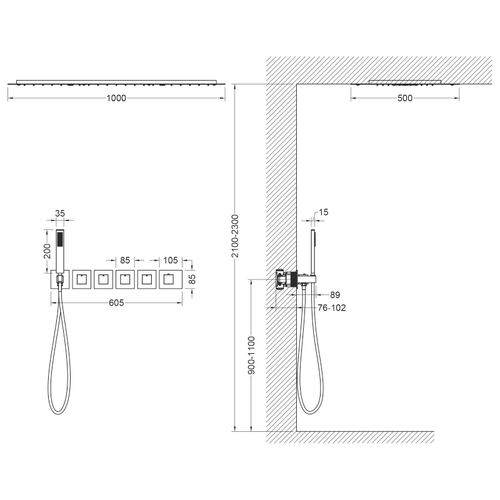 Душевой комплект Timo Petruma SX-5329/03SM с термостатом черная