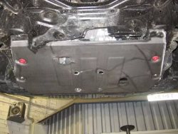 Защита картера двигателя, КПП (2 мм, сталь) для Haval F7 2019-2024 (V = 1.5; 2.0 AMT 2WD/4WD) Sheriff.28.4402