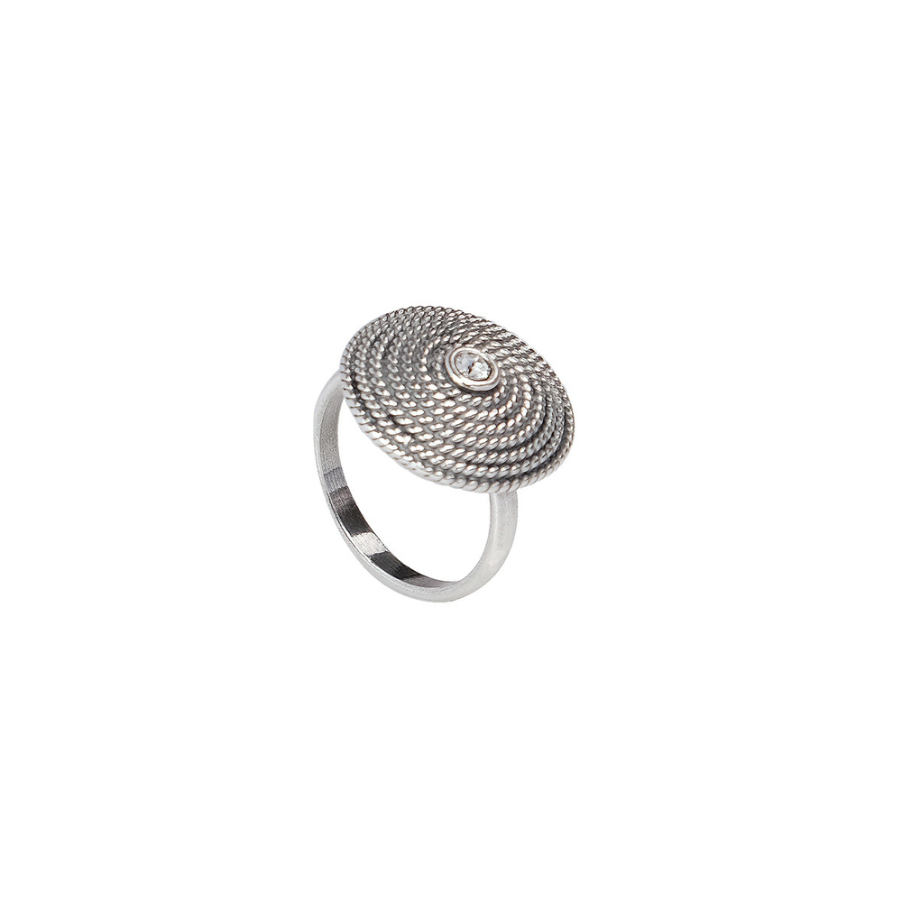 "Фивы" кольцо в серебряном покрытии из коллекции "Радиус" от Jenavi