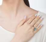 Кольцо Qudo Firenze aqua 16 мм 626021 BL/RG размер 16