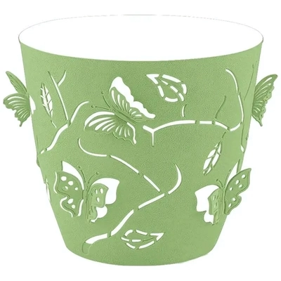 Горшок для цветов Plast Team Butterflies 0,7л D115мм круглый 115х105 мм зеленое яблоко