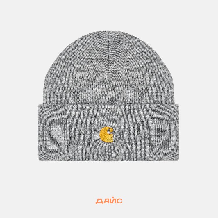 Шапка Carhartt WIP Chase Beanie артикул:I026222_grey_heather - купить в магазине Дайс
