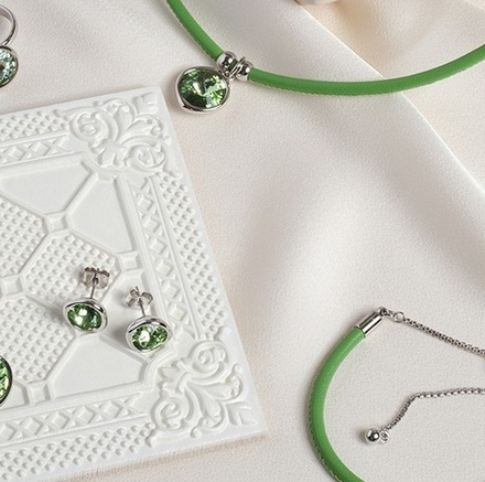 Серьги-пусеты Fiore Luna Chrysolite A1909.16 G/S