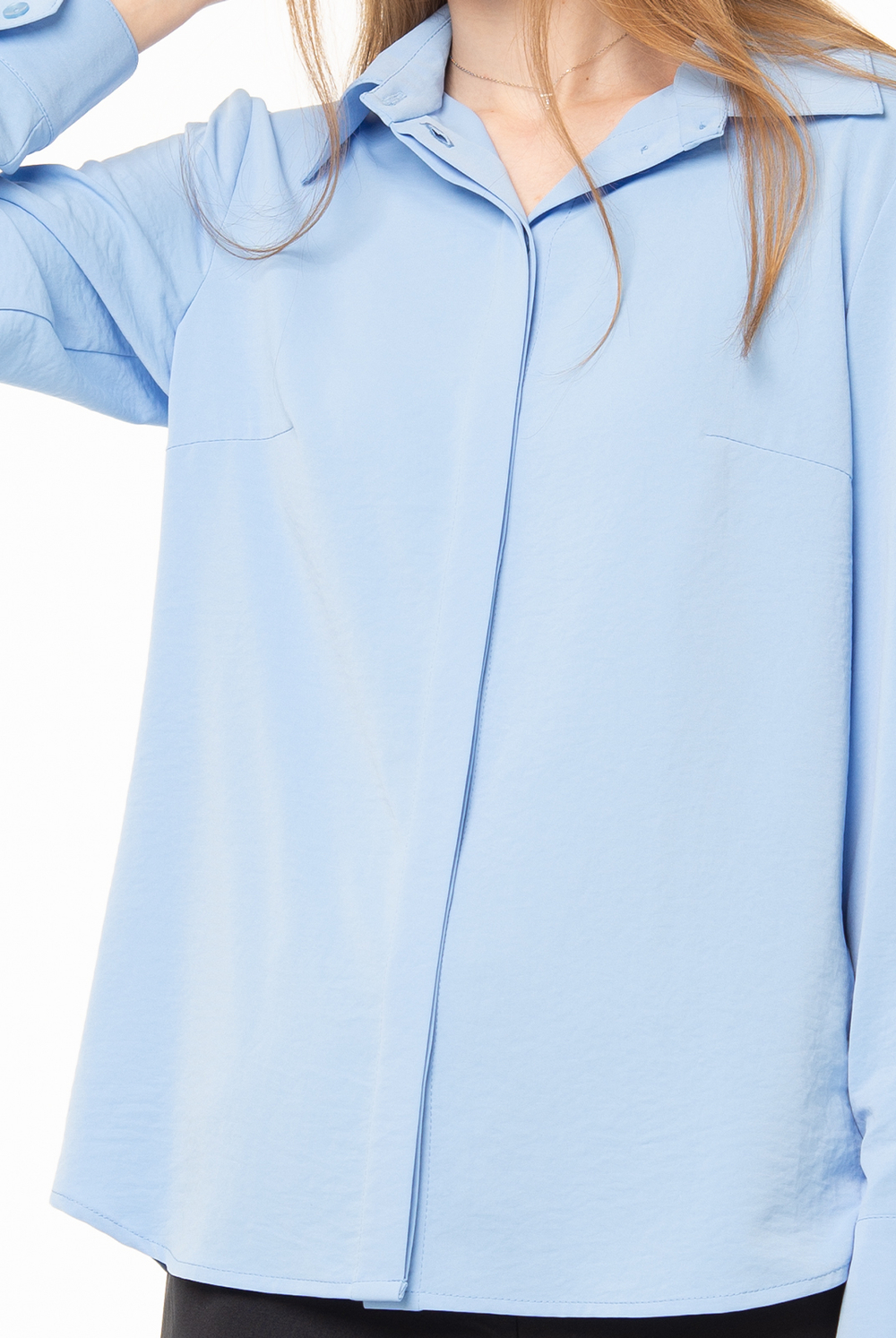 Блузка женская 3724зп, голубой #526Гол093724зп