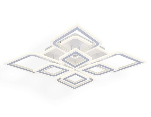 Светильник светодиодный потолочный с пультом FA8911/4+4 WH/CH белый/хром 162W 3000K-6400K 560*560*120 (ПДУ РАДИО 2.4G)