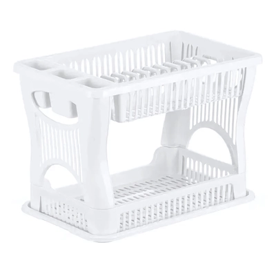 Сушилка для посуды 2-х ярусная Белый