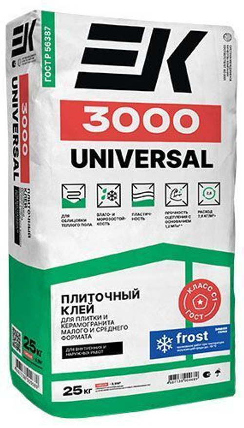ЕК клей плиточный С1 3000 25кг